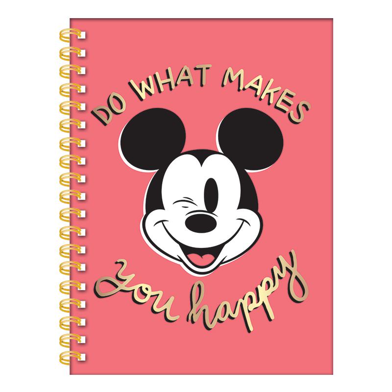 Cuaderno 16x21 espiral Tapa Dura 80 hjs. Mickey Mouse