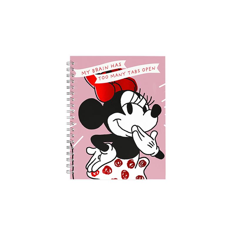 Cuaderno 16x21 espiral Tapa Dura 80 hjs. Minnie Mouse