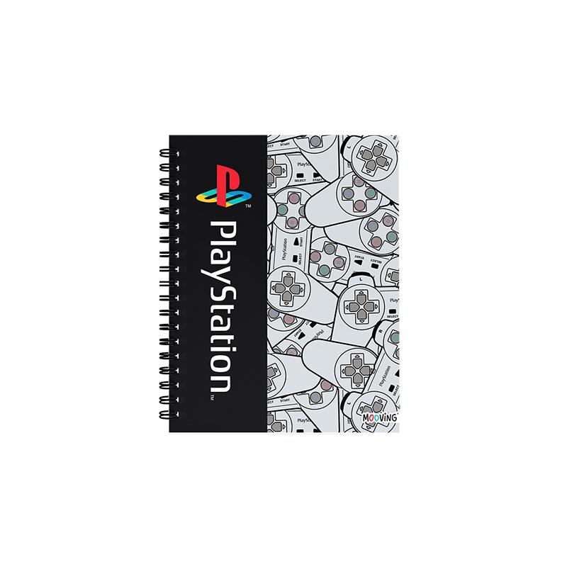 Cuaderno 16x21 espiral Tapa Dura 80 hjs. PlayStation