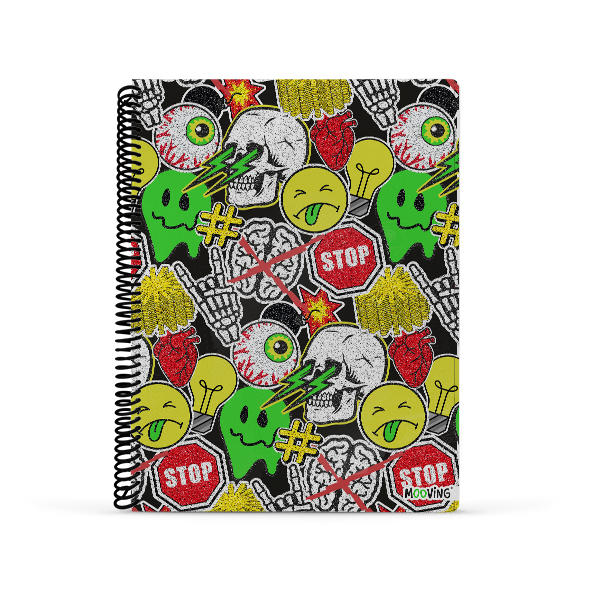 Cuaderno Universitario Rayado Black Mood