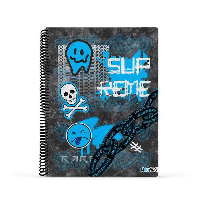 Cuaderno Universitario Cuadriculado Black Mood