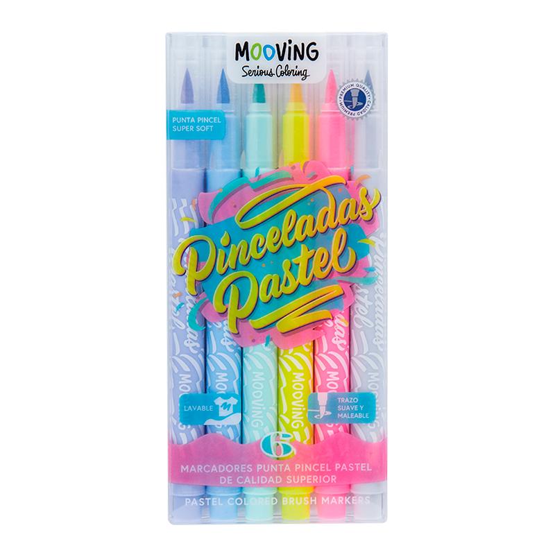 Coloring - Marcadores Punta Pincel Pastel x 6