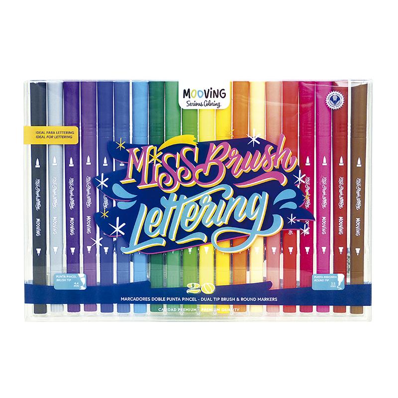 Coloring - Marcadores Doble Punta Pincel x 20
