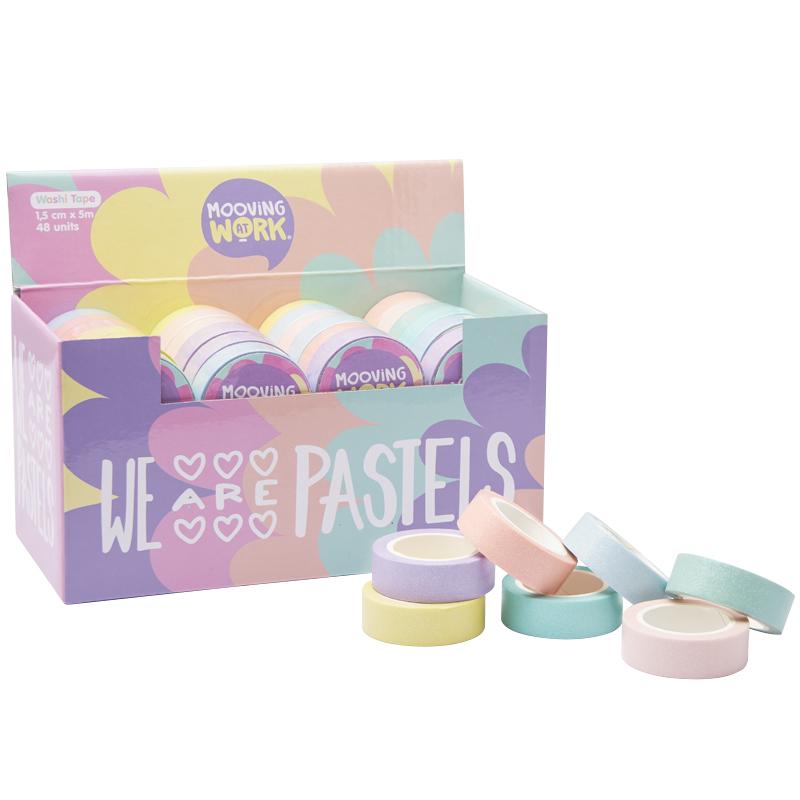 MAW Pastel - Caja Exhibidora Glitter Tape 1.5 cm x 3 m