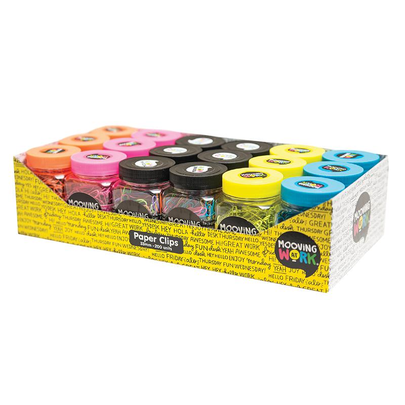 MAW - Display Paper Clips 33mm - 18 Frascos x 200u.