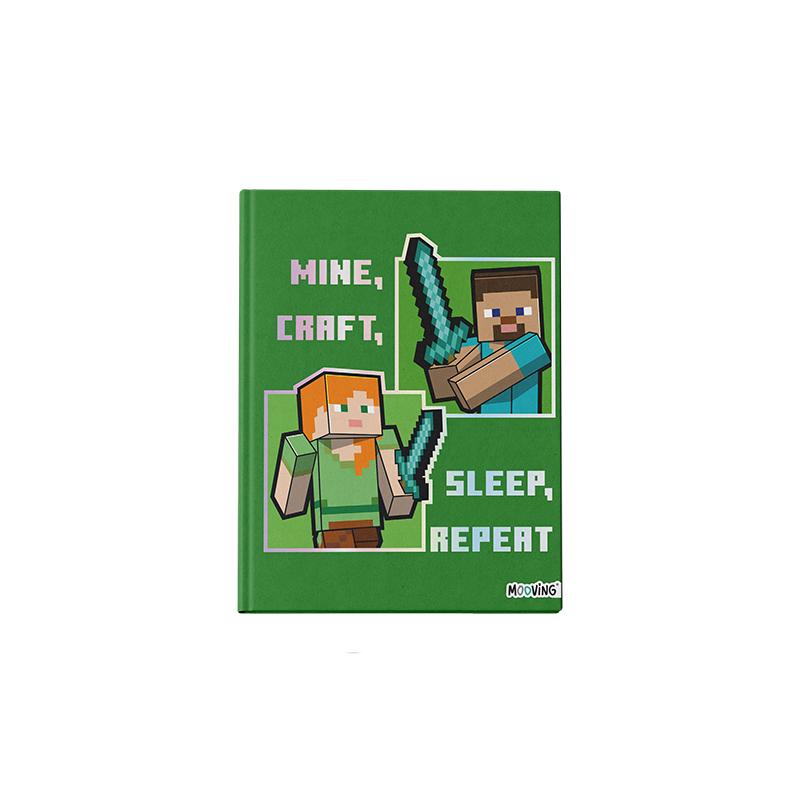 Cuaderno 16x21 T/D Cosido 48 hjs. Minecraft