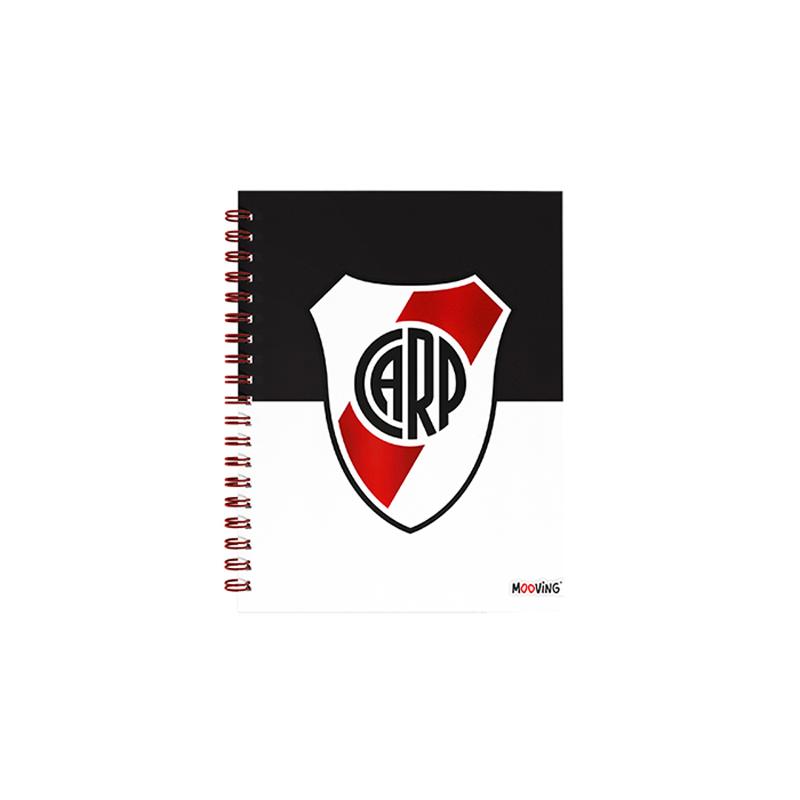 Cuaderno 16x21 espiral Tapa Dura 80 hjs. River Plate