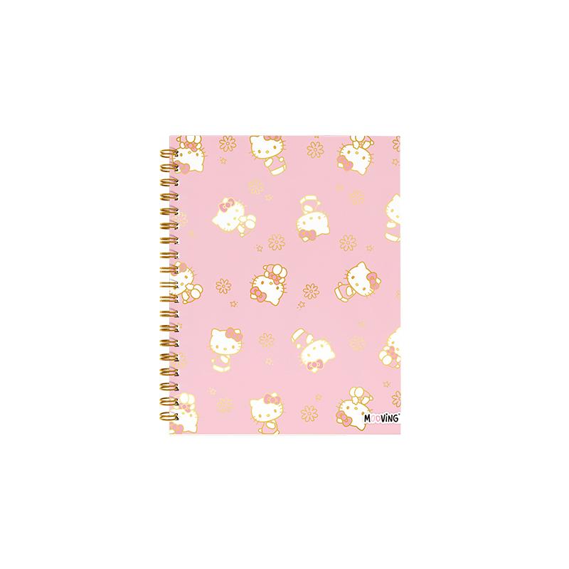 Cuaderno 16x21 espiral Tapa Dura 80 hjs. Hello Kitty