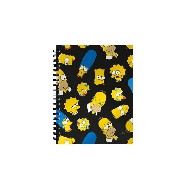 Cuaderno 16x21 espiral Tapa Dura 80 hjs. Simpsons