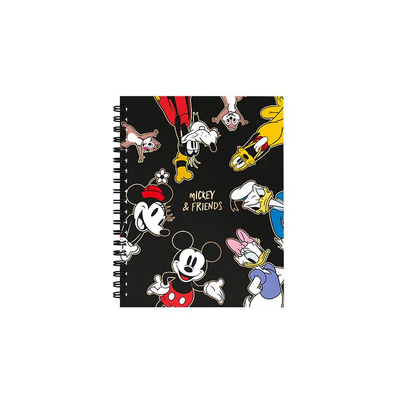 Cuaderno 16x21 espiral Tapa Dura 80 hjs. Mickey & Friends