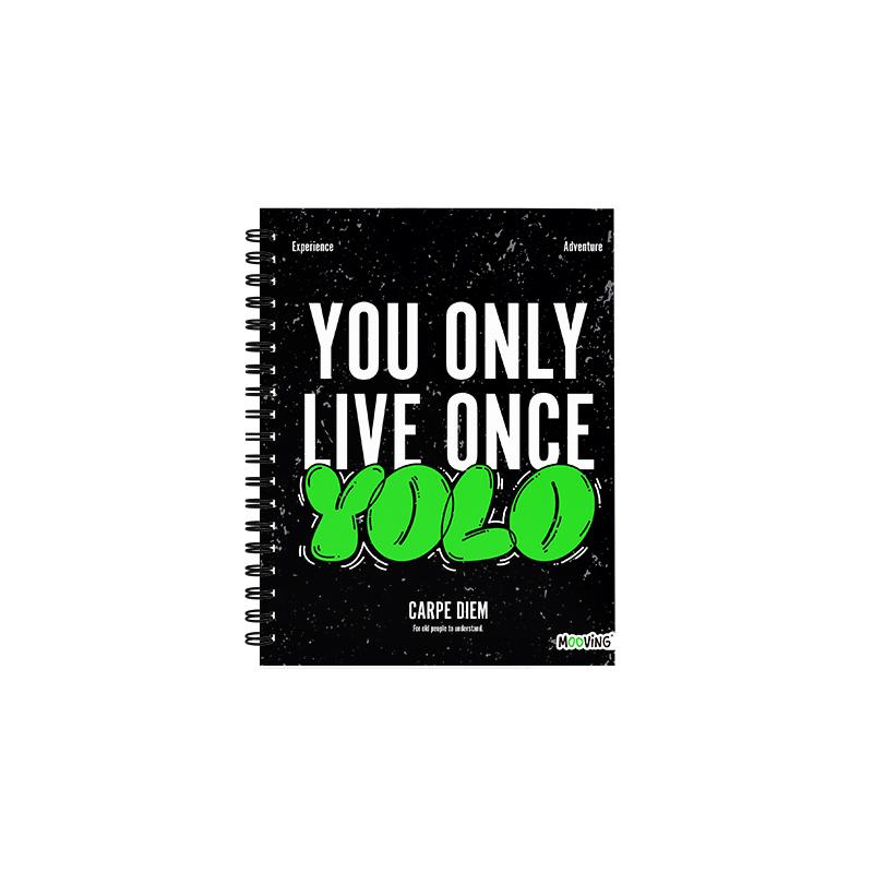 Cuaderno 16x21 espiral Tapa Dura 80 hjs. Grunge