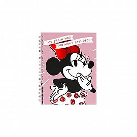 Cuaderno 16x21 espiral Tapa Dura 80 hjs. Minnie Mouse