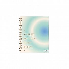 Cuaderno 16x21 espiral Tapa Dura 80 hjs. Pastel