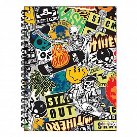 Cuaderno 16x21 espiral Tapa Dura 80 hjs. Black Mood