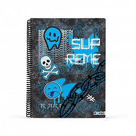 Cuaderno Universitario Cuadriculado Black Mood