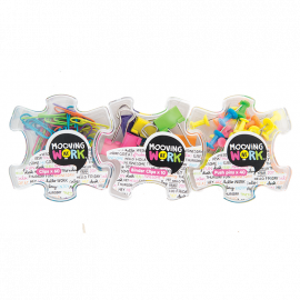 MAW - Puzzle set x3 Neon - Clips/Binders/Push pins