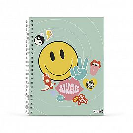 Cuaderno A4 Tapa dura 96 hjs. Smile Fever