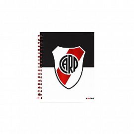 Cuaderno 16x21 espiral Tapa Dura 80 hjs. River Plate