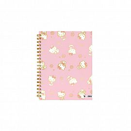 Cuaderno 16x21 espiral Tapa Dura 80 hjs. Hello Kitty